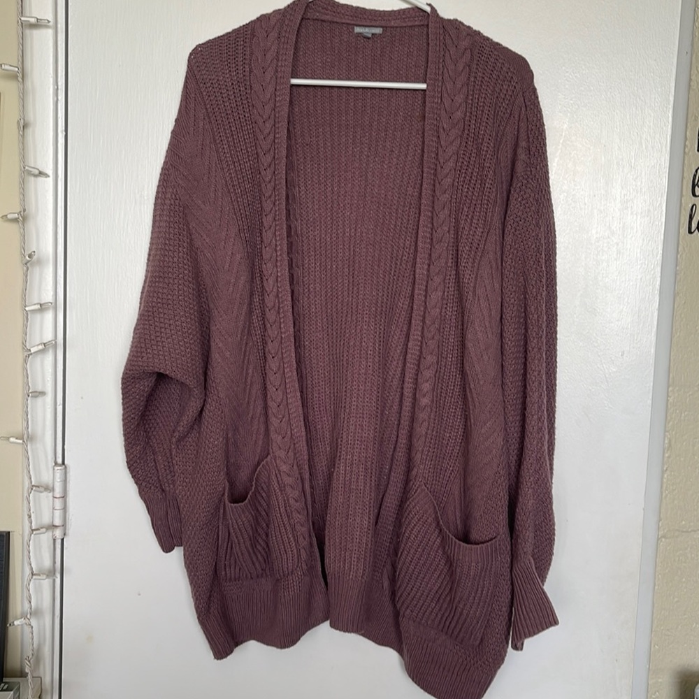Charlotte Russe XL Women Knitted Open Front Pocket Cardigan
